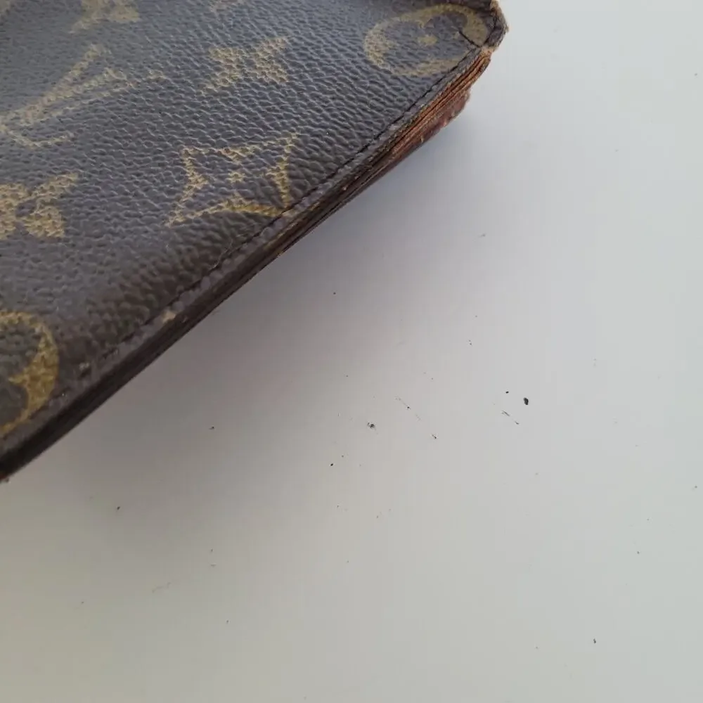 Vintage Louis Vuitton Men's LV Brown Bi-Fold Leather Wallet Monogram Classic